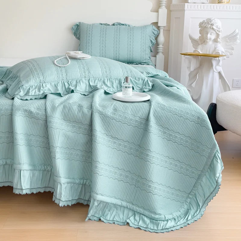 Decobites Silky Eucalyptus Fiber Summer Quilt Set - Soft, Cool & Quilted - 3Pcs