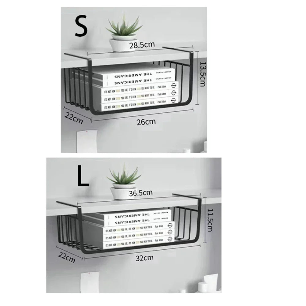 DecorBites™ Kitchen Organizer Shelf Desk Storage Rack Mesh Basket Wardrobe Holders