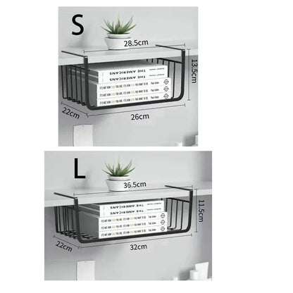 DecorBites™ Kitchen Organizer Shelf Desk Storage Rack Mesh Basket Wardrobe Holders