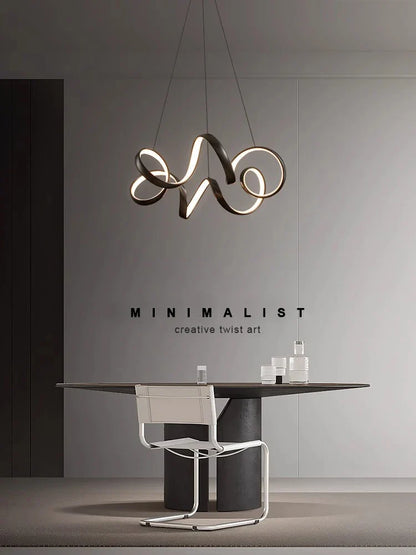 Lámpara de araña LED creativa y retorcida DecorBites™ para iluminación de sala de estar y dormitorio