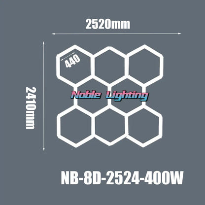 DecorBites™ 6500K LED Hexagrid System for Workshop, Gym, Studio - 2 Year Warranty