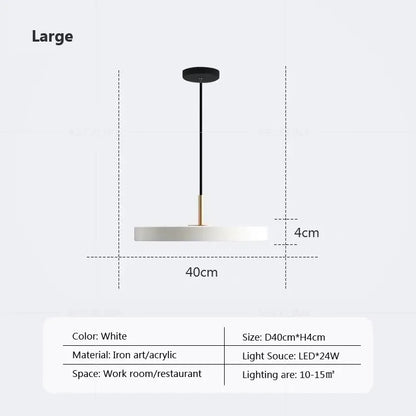 DecorBites™ LED Pendant Light: Iron, Black, White, Blue, Dining, Bedroom, Living, Study, Indoor.