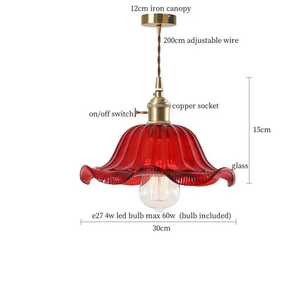 DecorBites™ Glass Flounce LED Pendant Light - Stylish Nordic Design