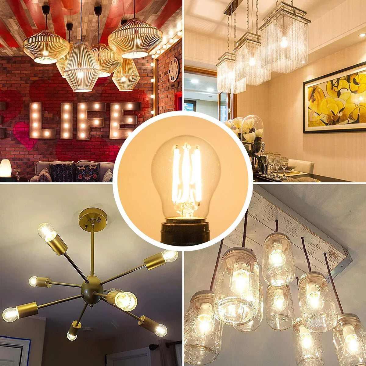 Decorbites™ LED-Filament-Globuslampen G45 E27 6,5 W Hohe Lumen Ultrahelle Glühbirnen