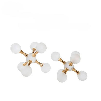 Adorno decorativo geométrico de metal con forma de molécula de bola de cristal DecorBites™