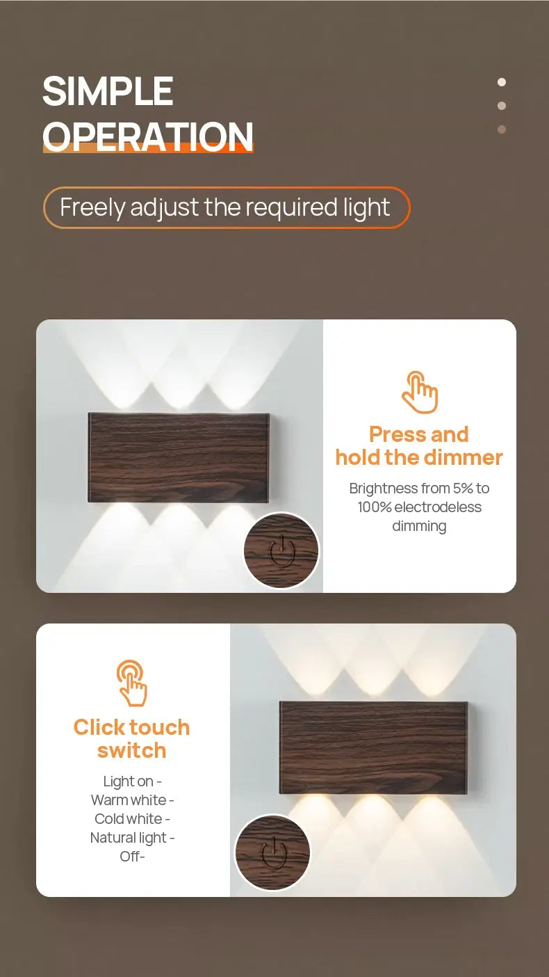 DecorBites™ Led Wall Sconce Battery Operated