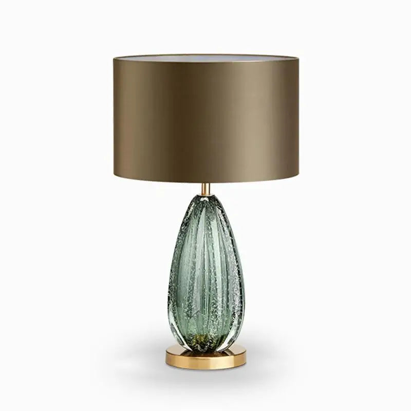 DecorBites™ Glass Table Lamp: Modern, Oversized, Simple Lighting for Bedroom and Living Room