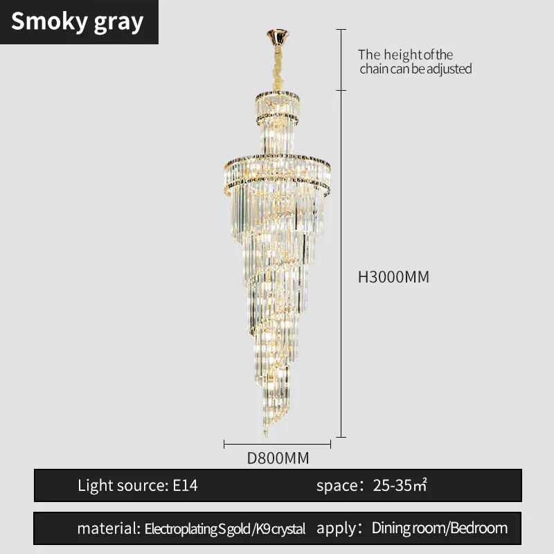 Lámpara de araña de cristal DecorBites™ | Diseño francés minimalista para comedor, sala de estar y dormitorio principal