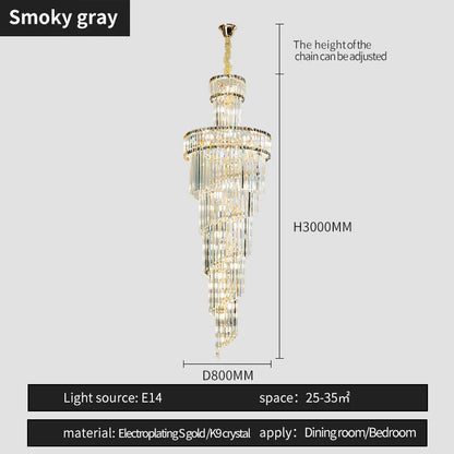 Lámpara de araña de cristal DecorBites™ | Diseño francés minimalista para comedor, sala de estar y dormitorio principal