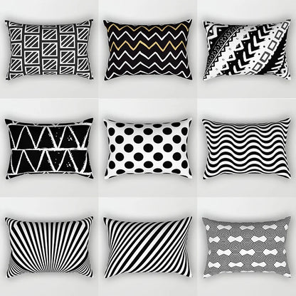 طقم غطاء وسادة للخصر بتصميم هندسي مموج من DecorBites™