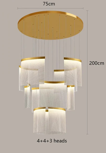 DecorBites™ Elegant LED Ceiling Chandelier for Modern Bedroom and Dining Room