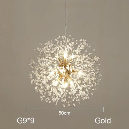 DecorBites™ Dandelion Chandelier: Nordic Minimalist Wrought Iron LED Indoor Light for Living Room