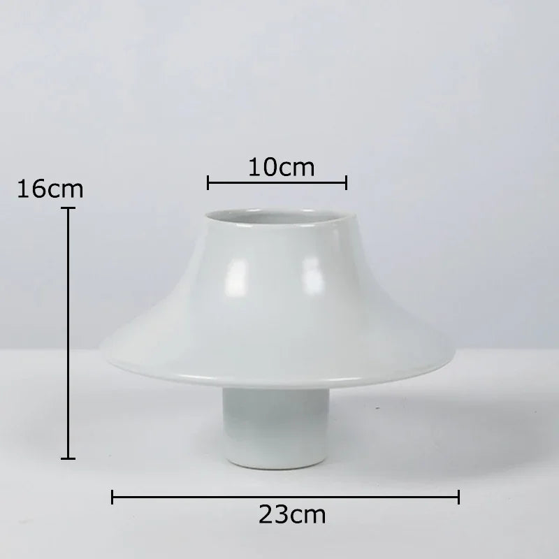 DecorBites™ Ceramic Vase: Elegant Flower Arrangement for Desktop Decor Aesthetic