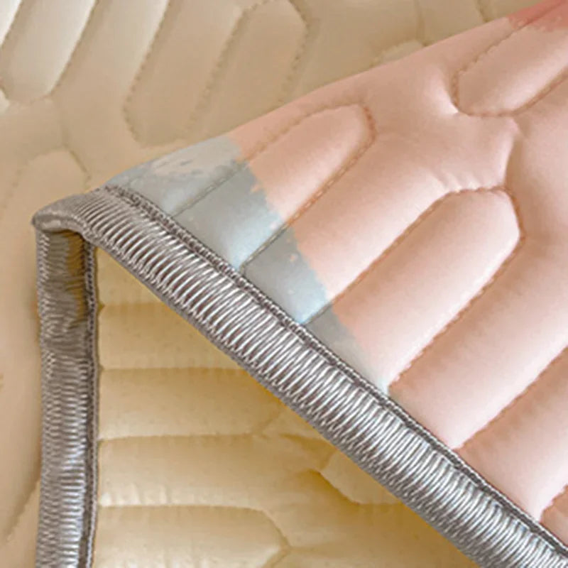 DecorBites™ Cartoon Pattern Latex Mattress Set for Home, 3-Layer Rebound Soft Breathable Bed Sheets