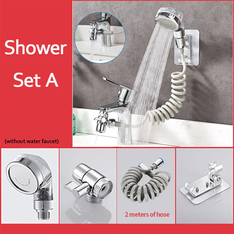 DecorBites™ Hair Salon Shampoo Adapter Shower Head | High Pressure Water Saving Anion Filter