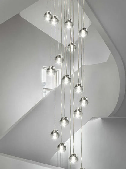 DecorBites™ Crystal LED Ceiling Chandelier: Modern Spiral Kitchen Staircase Home Decoration Light