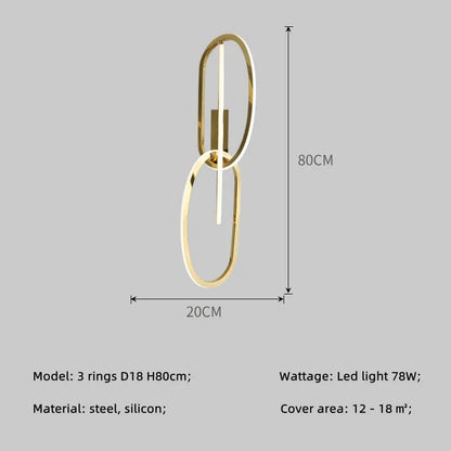 DecorBites™ Gold Steel Pendant Light for Home Decor & Bar, Stylish LED Hanging Lamp