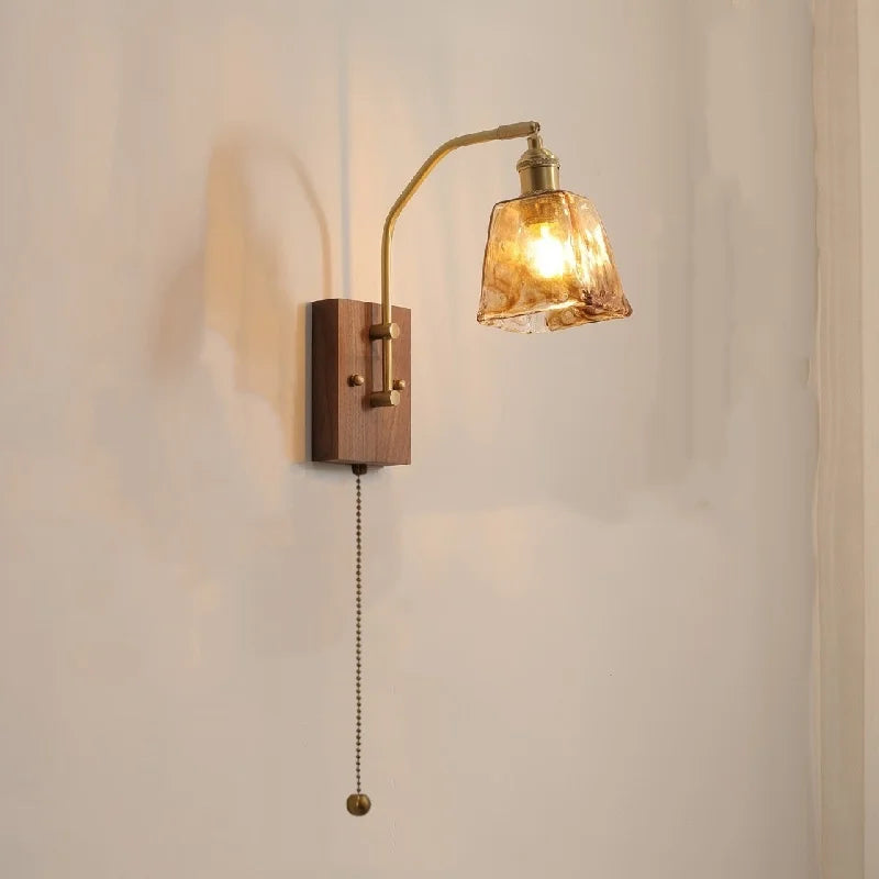 DecorBites™ Glass Copper LED Wall Lamp Modern Stair Light Fixtures applique murale