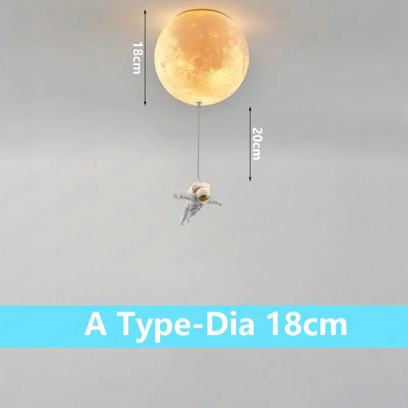 DecorBites™ Astronaut Globe Ceiling Light for Kids Room - 18cm/20cm/25cm