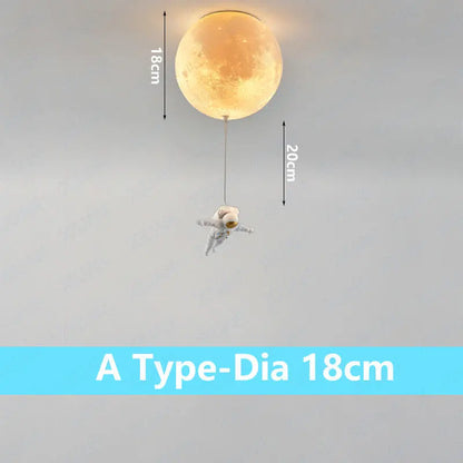 DecorBites™ Astronaut Globe Ceiling Light for Kids Room - 18cm/20cm/25cm