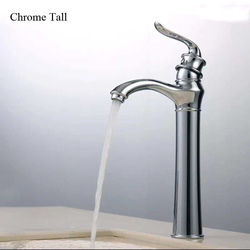 DecorBites™ Gold Basin Faucet Modern Bathroom Sink Mixer Tap Single Handle Kitchen Accessories