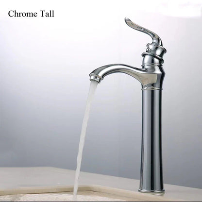DecorBites™ Gold Basin Faucet Modern Bathroom Sink Mixer Tap Single Handle Kitchen Accessories
