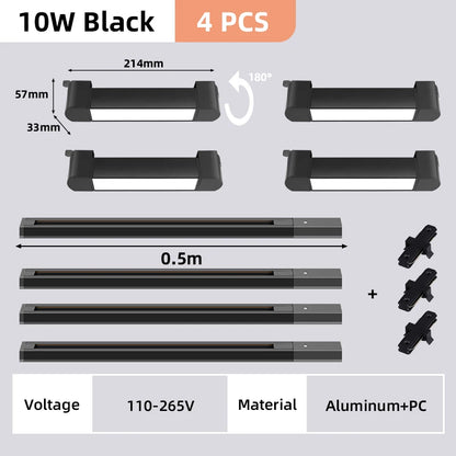 DecorBites™ LED Track Light Set for Home Decor - Modern Chandelier Lamp with Rail System