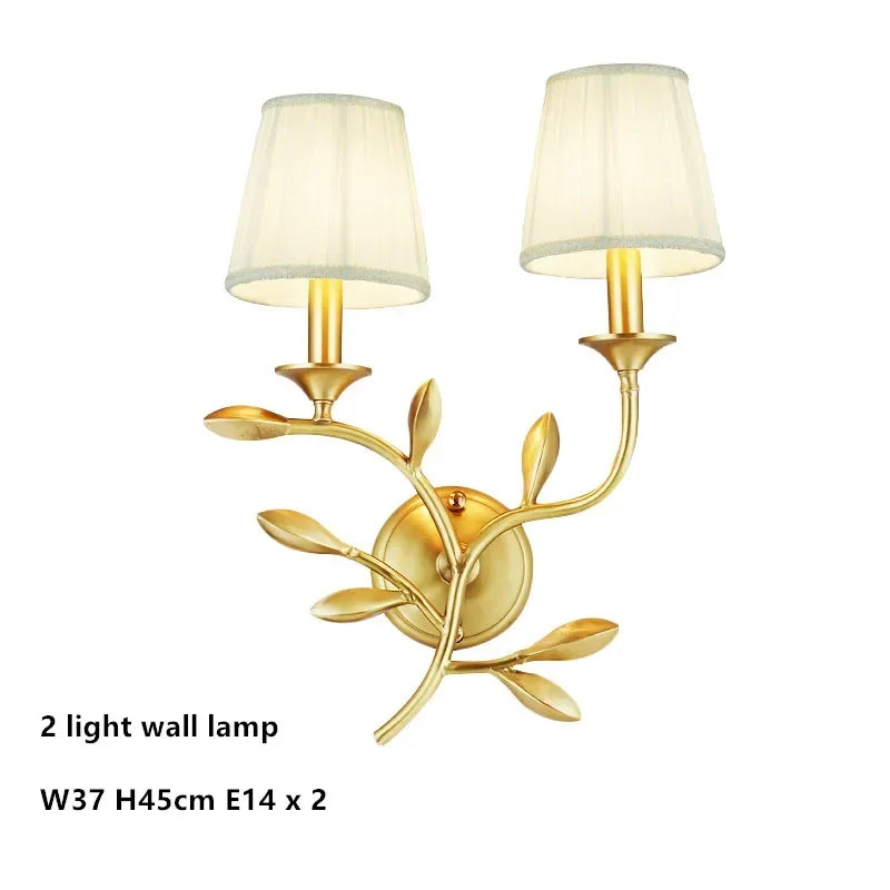 Gold Copper Fabric Chandelier