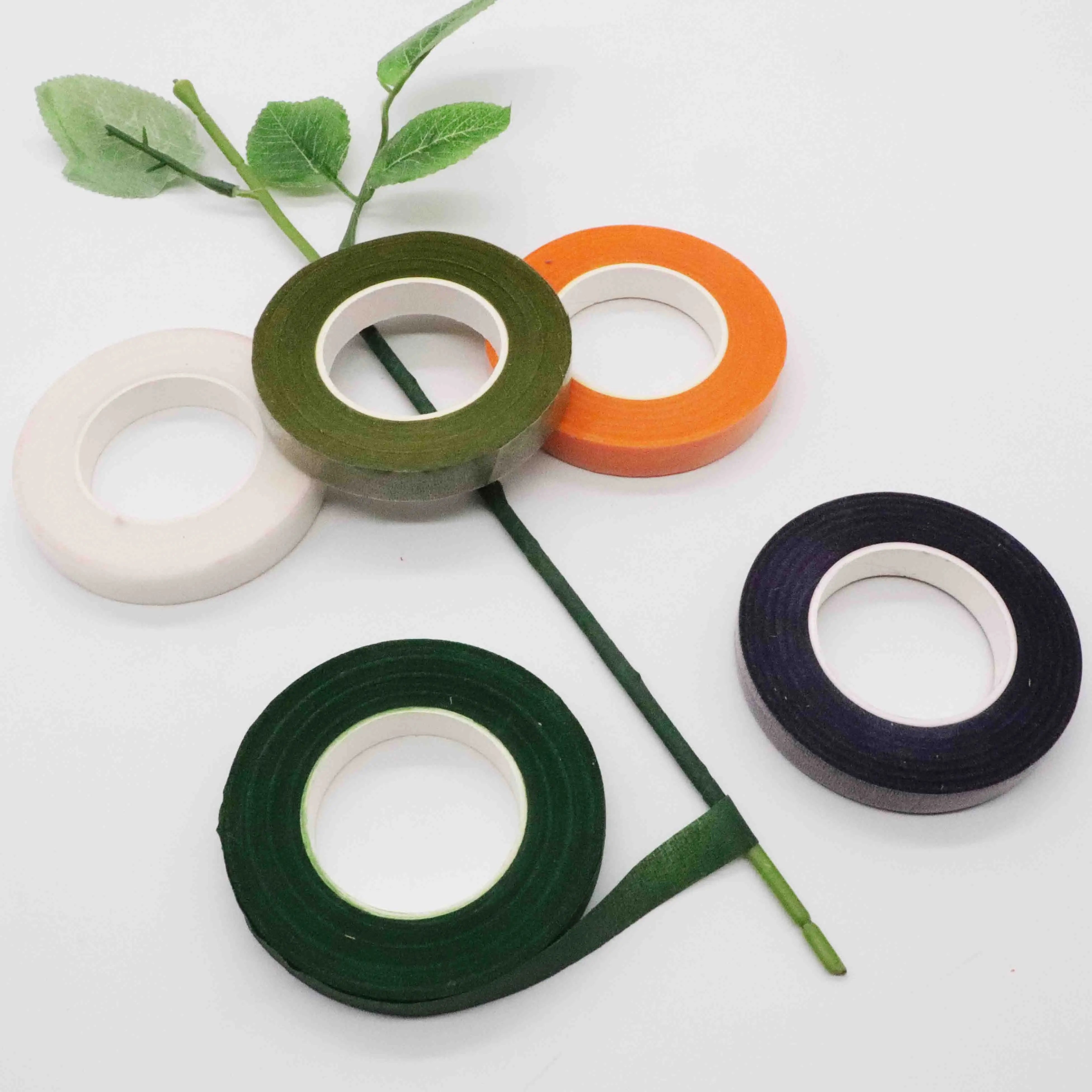 Decorbites™ Grüne Floristenbänder 12 mm * 45 m Dehnbare Corsagen-Stielumwicklungen Anstecker-Knopfloch Künstliche Blume