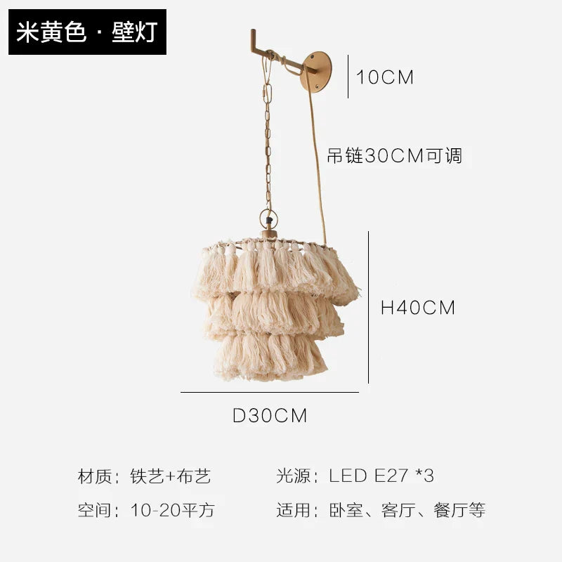 DecorBites™ Bohemian Chandelier Tassel Light Chain Pendant LED Suspension Light