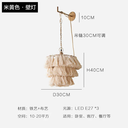 DecorBites™ Bohemian Chandelier Tassel Light Chain Pendant LED Suspension Light