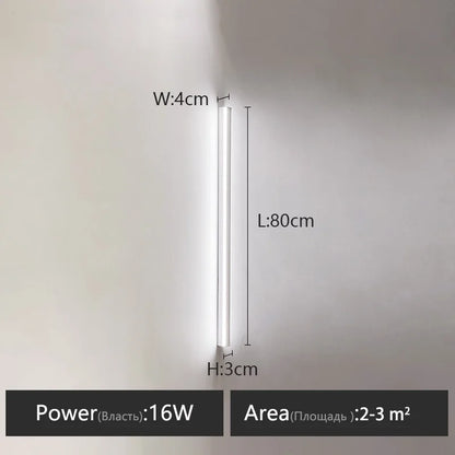 مصباح حائط لغرفة النوم من DecorBites™: شريط إضاءة نورديك، تصميم بسيط، خلفية سوداء، وحدات إنارة زخرفية