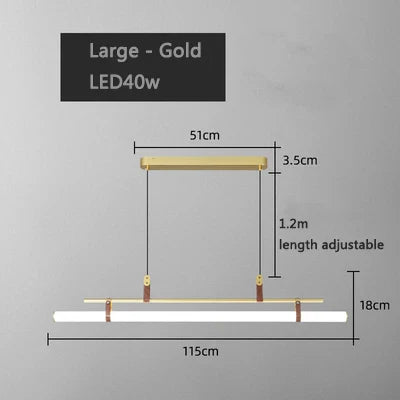 DecorBites™ Glass Belt Chandelier: Modern Indoor Restaurant & Office LED Light