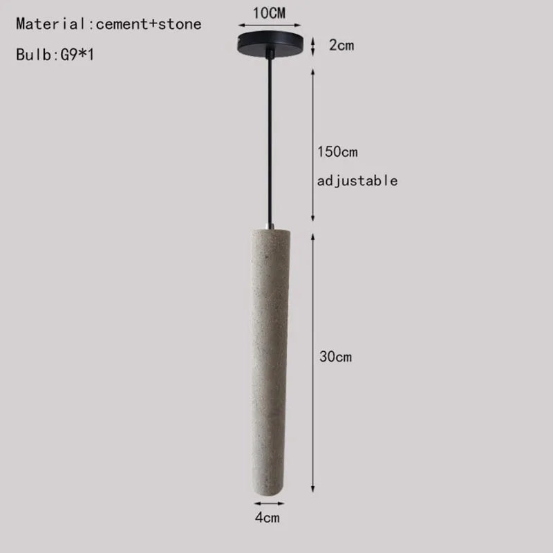 DecorBites™ Industrial Stone LED Pendant Lamp, Adjustable Wire, Colorful Options