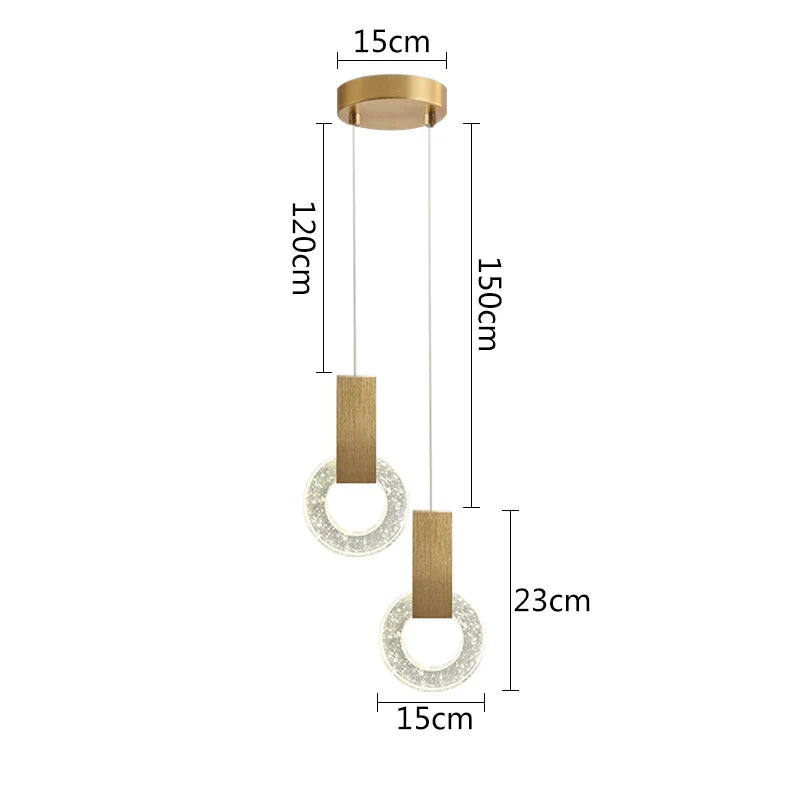 Luces de Lámparas de Cristal Dorado Decorbites™ - Decoración de Hogar de Lujo
