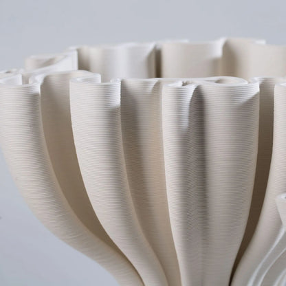 ديكور بايتس™ - منحوتة أصيص زهور سيراميكية هندسية لديكور المنزل