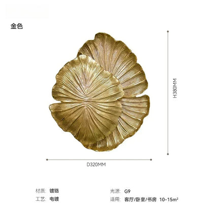 DecorBites™ Designer Copper Wall Lamp LED G9 Gold/Chrome Art Decor Living Room Bedroom