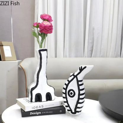 DecorBites™ Abstract Vase: Modern Design, Desk Decoration, Room Aesthetic Decor