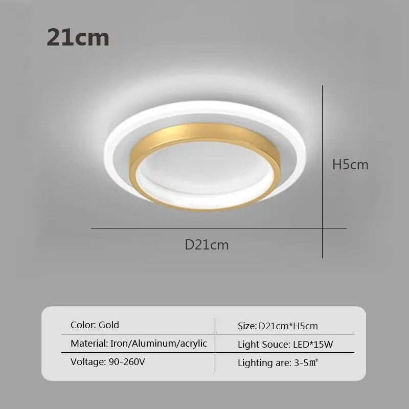 DecorBites™ LED Ceiling Light: Modern Surface Mount for Bedroom, Living Room, Hallway