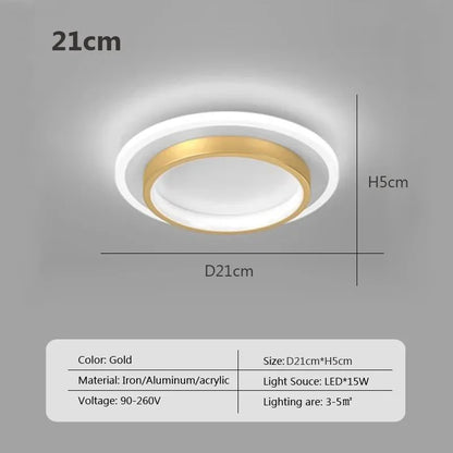 DecorBites™ LED Ceiling Light: Modern Surface Mount for Bedroom, Living Room, Hallway