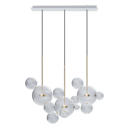 DecorBites™ Glass Bubble LED Chandelier: Stylish Ceiling Lighting for Dining & Living Room