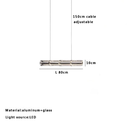 DecorBites™ Glass LED Chandelier: Modern Italian Design for Dining Room, Kitchen Island, or Home Luxury