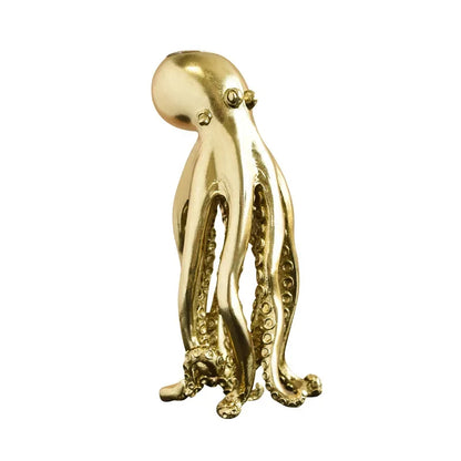 DecorBites™ Golden Octopus Sculpture Candle Holder Candelabrum for Home Decoration