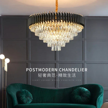DecorBites™ Crystal Pendant Chandelier - Modern Luxury LED Lighting for Living, Dining, Bedroom