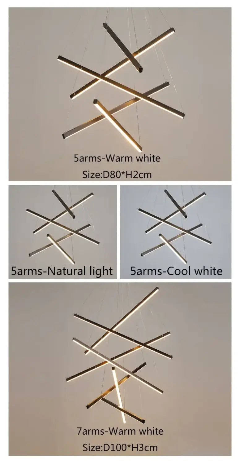 DecorBites™ LED Stair Ceiling Chandelier for Living Room