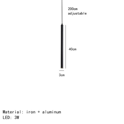 ديكوربايتس™ مصابيح LED سوداء معلقة 30/40/50/60 سم لغرفة الطعام وغرفة النوم والمطبخ