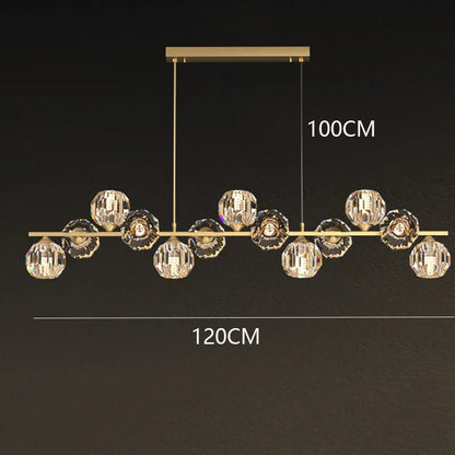 Lámpara de araña de cristal DecorBites™ | Lámpara colgante de lujo para sala de estar y comedor