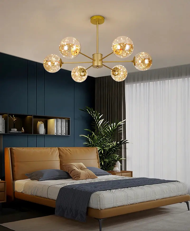 DecorBites™ Luxury Glass Ball Nordic Chandeliers - Dimmable