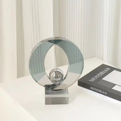 ديكوربايتس™ زينة رفوف الكتب الزجاجية الكريستالية الهندسية