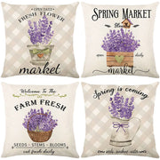 Lavender Linen Pillowcase